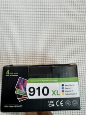 476-HP 910XL Ink Cartridges 4 Pack Black Cyan Magenta Yellow NON OEM High Yield