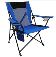 Dual Lock Folding Camp Chair – Outdoor Sports Lawn Chair(Maldives Blue)