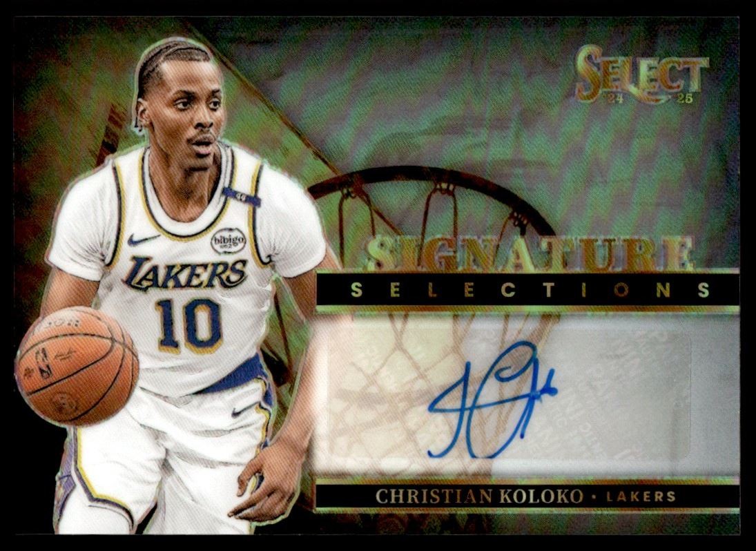 2024-25 Panini Select Signature Selections Christian Koloko Auto
