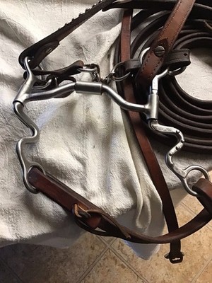 Silver Comfort Bit F-G Marked - Studded Weaver Head stall And Reins Beautiful