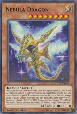 Yugioh! LP Nebula Dragon - CHIM-EN015 - Rare - 1st Edition Lightly Played, Engli