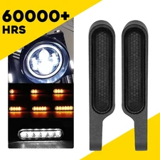 2x Motorcycle Turn Signal Tail Light 8mm Amber White Blinker Moto Indicator EXD