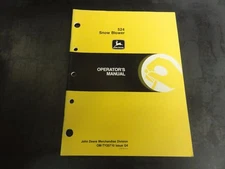 John Deere 524 Snow Blower Operator's Manual   OM-TY20710 Issue G4