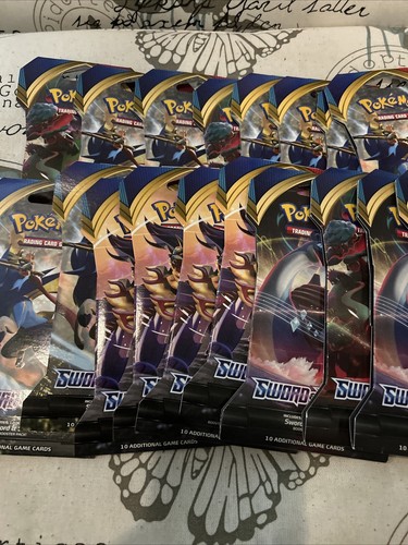 Pokemon TCG Sword & Shield Base Set Sleeved Booster Pack Lot 20x New Sealed - Picture 4 of 6