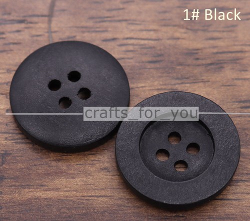 10PCS 4-HOLE WOOD ROUND BUTTON 10MM- 30MM SEWING CRAFT CLOTHIING FOR COAT/SHIRT - Picture 14 of 21