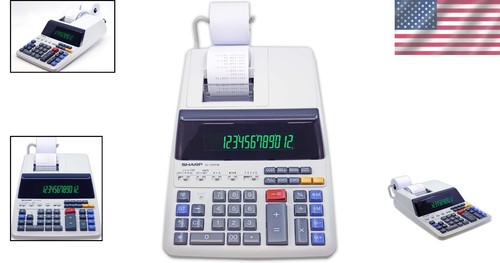 Large 12-Digit Heavy Duty Printing Calculator with Calendar & Clock Function - Picture 2 of 8