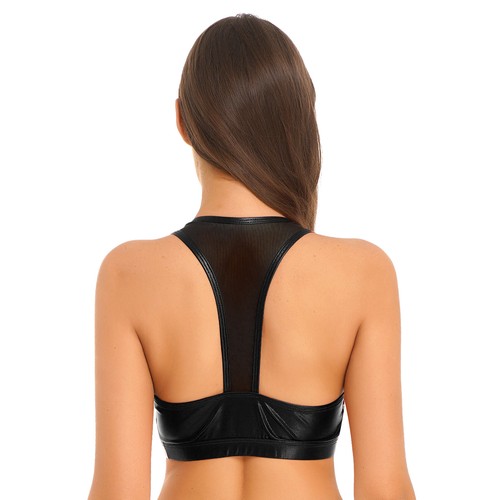 Sexy Mujeres Brillantes Lentejuelas Sujetador Deportivo Prenda para el torso sin mangas Chaleco Entrenamiento Gimnasio Camisas Camisa Activa - Imagen 22 de 50