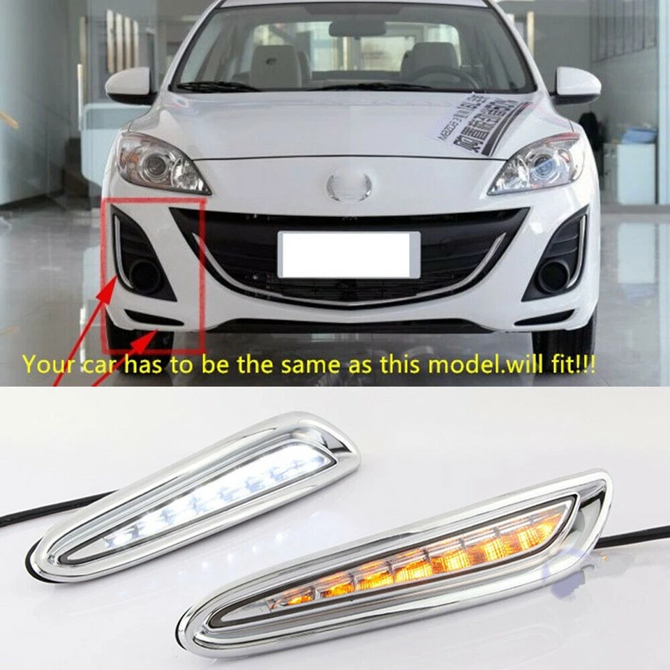 Luz LED de conducción diurna con intermitente DRL para Mazda 3 Axela 2010-2013  Foto 2 de 4