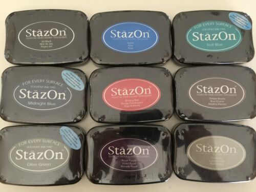 Tsukineko StazOn Solvent Ink Pad Staz On YOU PICK New - Afbeelding 1 van 21