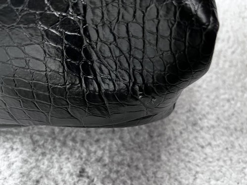 Women's Bob Mackie Large Black Embossed Tote Bag with Feet - Picture 15 of 17