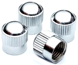 Presta Fahrrad Ventilkappen Farbe silber aus Alu Valve Caps Metall PRESKIN