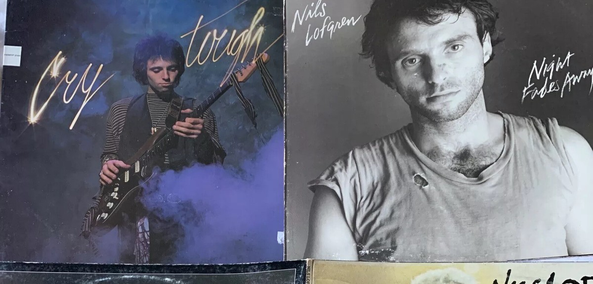 Nils Lofgren 2 Lp LOT Original Vinyl Night Fades Away + Cry Tough
