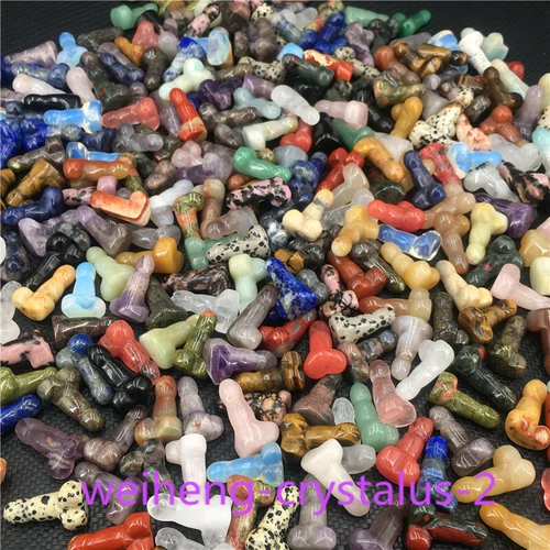 Wholesale Natural mix mini Penis Carved quartz Crystal Massager Wand Healing - Picture 3 of 296