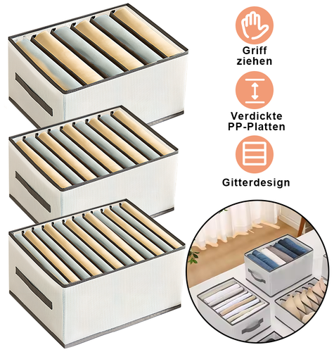 12-Gitter Hosen Kleidung Aufbewahrungsbox Organizer Unterwäsche Lagerung 44*25CM - Bild 13 von 13