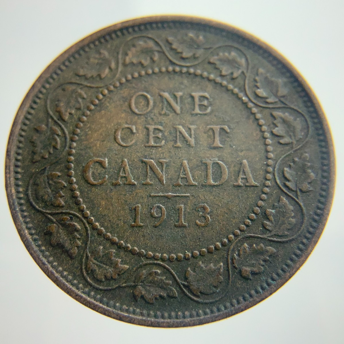 1913 Canada 1 One Cent Large Penny Corroded Circulated Coin Z193