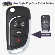 Modified Flip Remote Key Case Shell Fob 4 Button for Chevrolet for Buick for GMC
