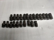 Lot of MATCO Tools Metric Impact Swivel Universal Socket 1/2" CUP 3/8" BUP 12-24