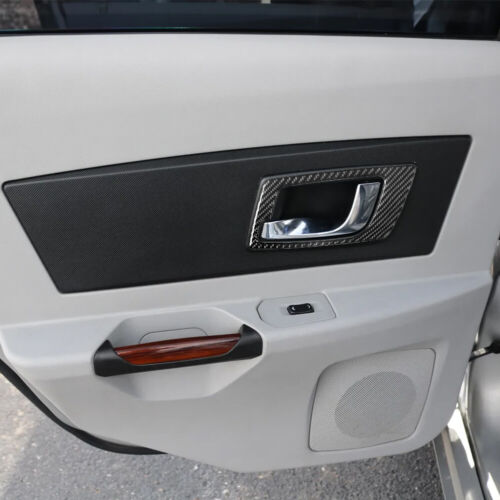 4 piezas cubierta de manija interior de fibra de carbono para Cadillac CTS 2003-2007 - Imagen 2 de 18