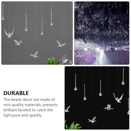 12 Pcs Drop Beads Pendant Wedding soldes Ornament Hanging Crystal Child