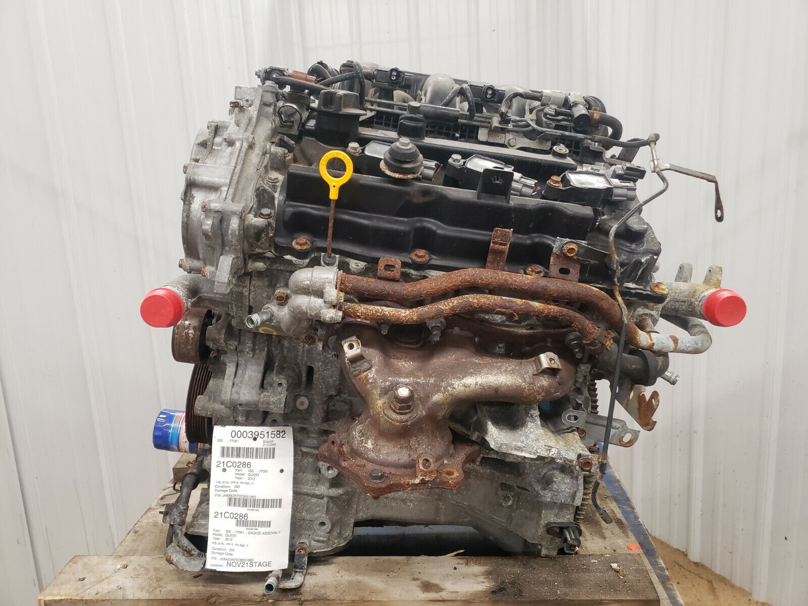 2013 NISSAN QUEST ENGINE MOTOR 3.5 NO CORE CHARGE 118,442 MILES