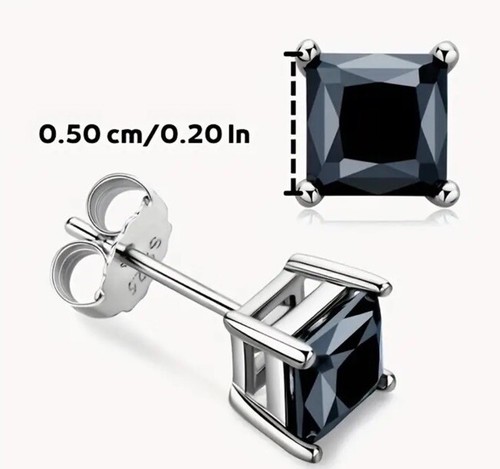 1 CT Moissanite Earrings, 925 Sterling Silver, 18k White Gold Plated. Certified - Picture 5 of 5