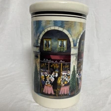 2002 California Pantry Classic Ceramics Wine Chiller or Utensil Holder 8.5” Tall
