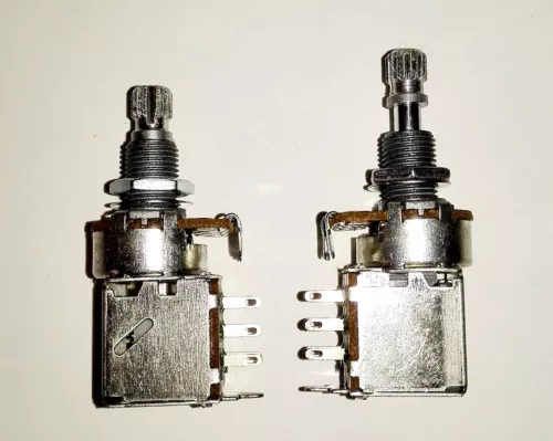 Genuine Alpha Push-Pull Volume Tone Pot B500K & A500K set 2 Fender Gibson Guitar