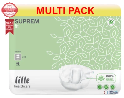 Lille Healthcare Suprem Fit Maxi - Medium - 4 Packs of 20 - Incontinence 3370ml
