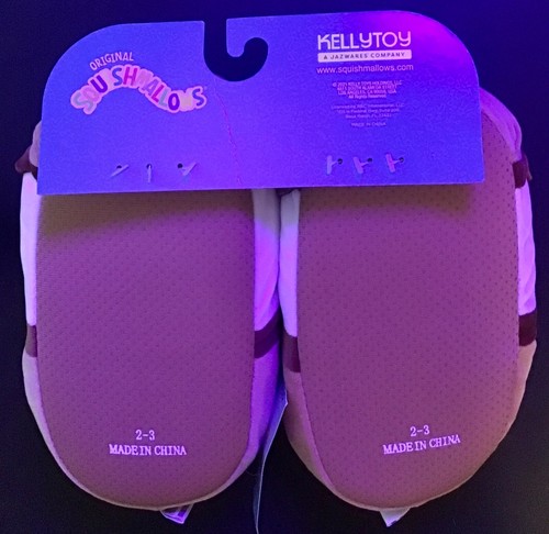 Original Squishmallows Carmelita S'mores Girls Slippers Kellytoy Size 2-3 - Picture 2 of 2