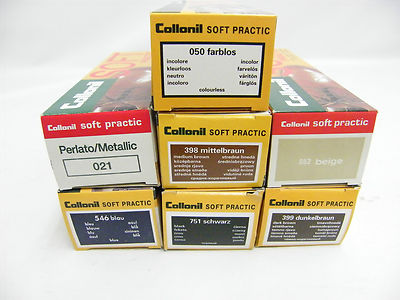 COLLONIL SOFT PRACTICE SHOE POLISH BEESWAX JOJOBA OIL SMOOTH LEATHER MANY COLOURS