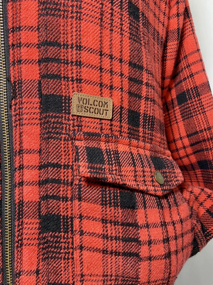 Chaqueta Volcom Scout Roja Negra Buffalo Cuadros XL Foto 3 de 4