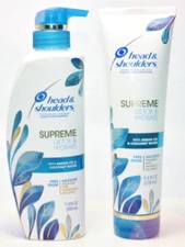 Head & Shoulders Supreme, Detox & Hydrate Shampoo & Conditioner Set 11.8oz/9.4oz