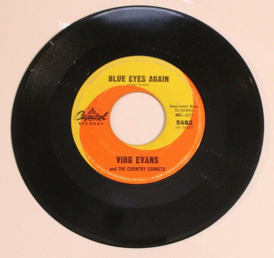 Virg Evans 45 Blue Eyes Again Country Capitol Records eBay