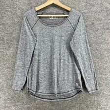 RBX Activewear Top Women S Small Gray Long Sleeve Round Neck Solid Breathable