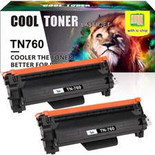 2PK Compatible With Brother TN760 Toner Cartridge TN730 HL-L2390DW MFC-L2730DW