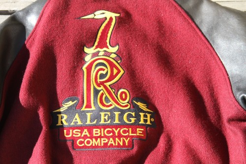 Raleigh USA Bicycle Leather/Wool Jacket Medium Dealer coat USED VGC - Picture 6 of 8