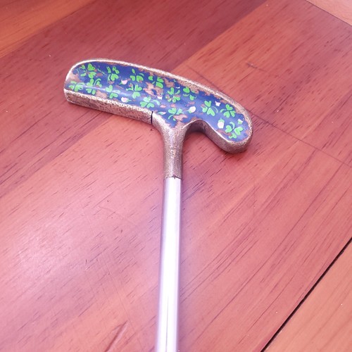34" Ladies Putter RH Calico Gal Old Master Blue Floral Brass Blade Original Grip - Imagen 3 de 14