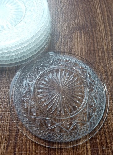 Vintage Imperial Glass Cape Cod Plates 6 3/4" Set Of 7 - Picture 6 of 6