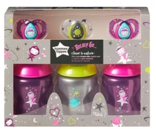 Tommee Tippee Closer To Nature To Boldly Go Decorated Baby Bottles Pacifier Set