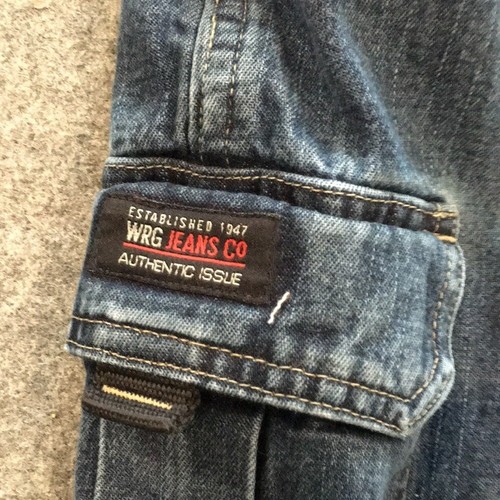 Wrangler Boys Sz 8 Jeans Blue Denim Dark Wash Cargo Pockets Outdoor 100% Cotton - Picture 7 of 11