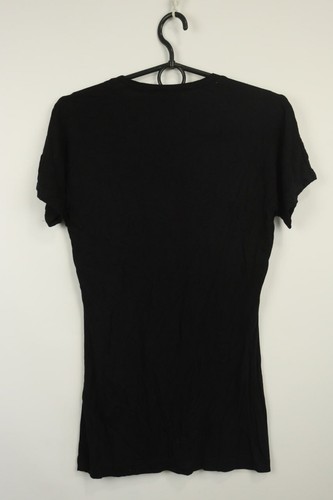 Top camicia JUST CAVALLI nero corto SLeeve stretch fantasia logo tinic taglia S - Foto 12 di 15