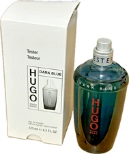 4.2 oz Dark Blue Hugo Boss for Men EDT Spray (Tester Bottle No Cap) BRAND NEW