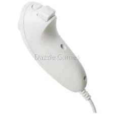 White Wireless Remote Wiimote & Nunchuck Controller Combo Nintendo Wii/U/Mini