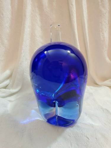 Vintage Murano Art Glass Cobalt Blue Elephant Figurine, 7 1/4" Long " x 7" Tall - Picture 4 of 12