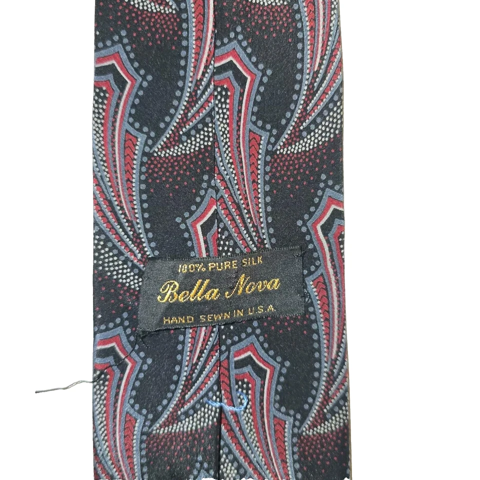 Corbata BELLA NOVA - 100 % pura seda - cosida a mano en EE. UU. Foto 3 de 3