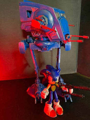 Sonic the Hedgehog x Star Wars AT ST Vintage Kenner Sega Collectible Custom - Picture 10 of 24