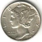 USA - 1940P - Mercury Dime - #517