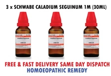 3 X Willmar Schwabe Homeopathic Caladium Seguinum 1M (1000 CH) (30ml Each)