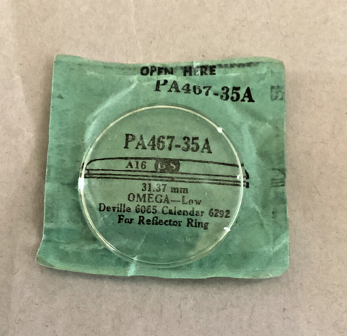 Omega Watch Crystal Vintage NOS GS Round Acrylic Style - Picture 9 of 10