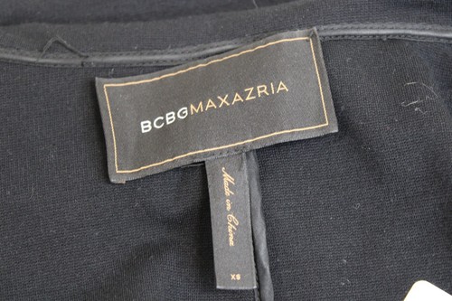 BCBG MaxAzria Jacket Womens Size XS Black Stretch Long Sleeve Snap Tie Closure - Picture 4 of 10